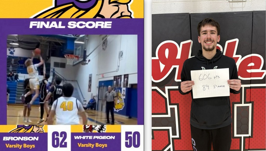 Bronson tops White Pigeon 62-50 in D-3 District Semis